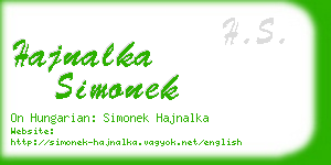 hajnalka simonek business card